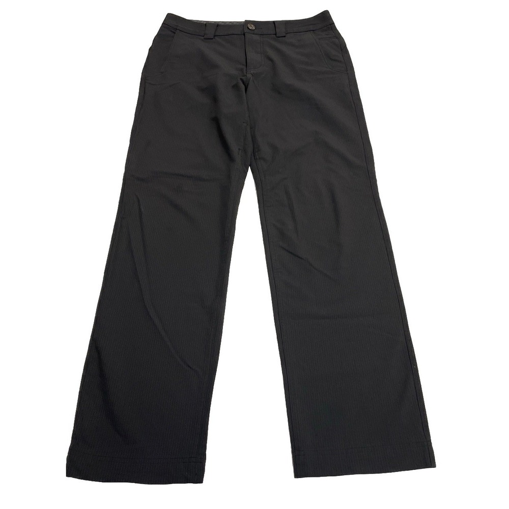 Lululemon Athletica Men's Pants Size 34 34" x 33" Black On Black Stripe